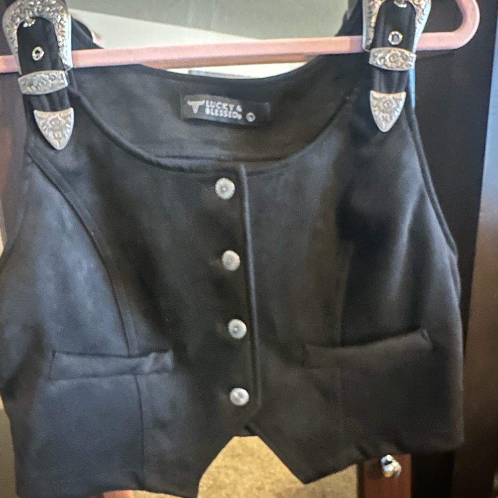 Lucky & Blessed Elegant Black Vest